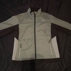 Magellan zip up. Color: Grey and Black Size: Large